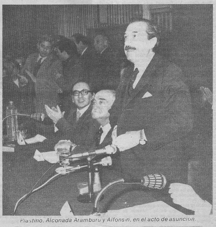Asunción del Presidente de la Universidad Nacional de La Plata, 30 de mayo de 1986