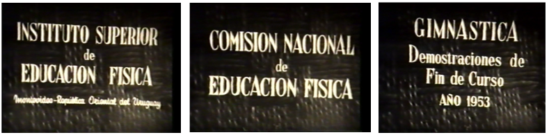 Fotogramas de apertura del audiovisual “Gimnástica” (CNEF, 1953)

