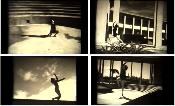 Fotogramas de coreografías individuales en el marco
del curso Gimnástica Rítmica Femenina (CNEF, 1953).